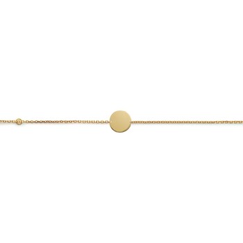 La sélection cosy Femme Bracelets Brillaxis Bracelet  plaque ronde dorée Jaune