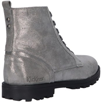 Boots Fille Kickers 830041 GROOKE Plateado - Livraison Gratuite 