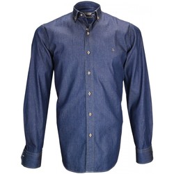 Vêtements Homme Chemises manches longues Emporio Balzani chemise en jeans denim bleu Bleu