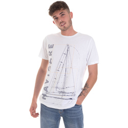 Vêtements Homme Nike Boyfriend-T-shirt med logoprint over det hele i sort Navigare NV31109 Blanc