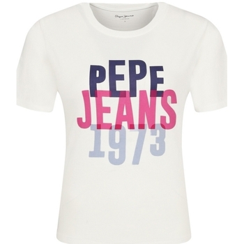 Vêtements Femme T-shirts manches courtes Pepe jeans PL504509 Blanc