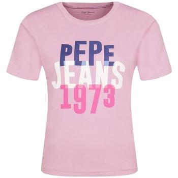 Vêtements Femme T-shirts manches courtes Pepe FURSTENBERG jeans PL504509 Rose