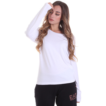 Vêtements Femme T-shirts manches longues Ea7 Emporio contrast Armani 6HTT04 TJ28Z Blanc