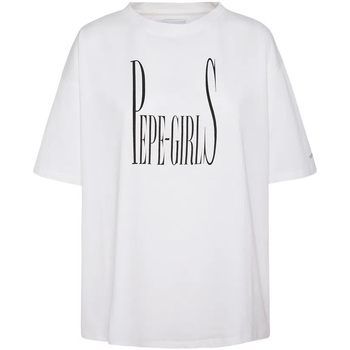 Vêtements Femme T-shirts manches courtes Pepe jeans PL504488 Blanc