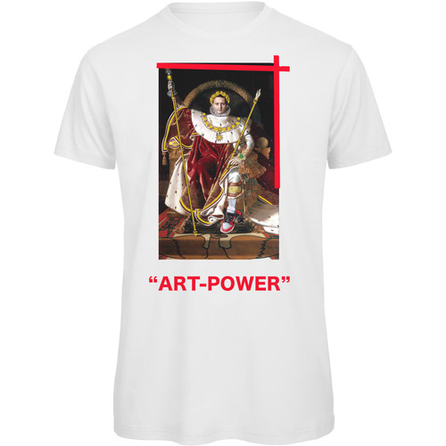 Vêtements Homme T-shirts manches courtes Openspace Art Power Blanc