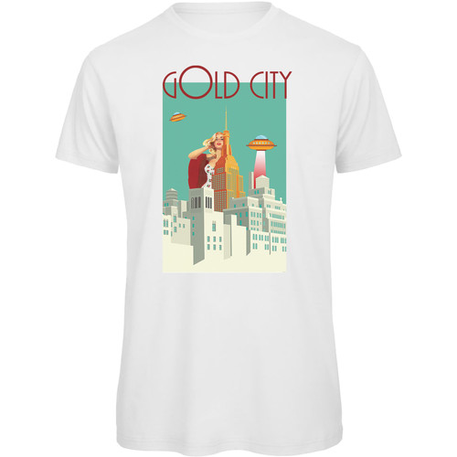 Vêtements Femme T-shirts manches courtes Openspace Gold City Blanc