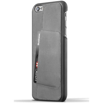 Sacs Housses portable Mujjo Leather Wallet Case 80º iPhone 6/6S Plus Gray Gris