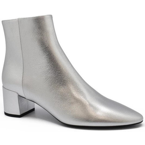 Chaussures Femme Bottes Saint Laurent cara delevingne saint laurent ysl ad campaign Argenté
