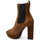 Chaussures Femme Saint Laurent Credit Card Case Bottines Chelsea Vika 95 Marron