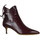 Chaussures Femme Bottes Francesco Russo Bottines en cuir Bordeaux