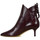 Chaussures Femme Bottes Francesco Russo Bottines en cuir Bordeaux