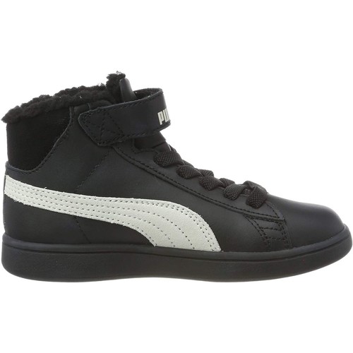 Chaussures Garçon Baskets mode BLACK Puma SMASH V2 MID L FUR Noir