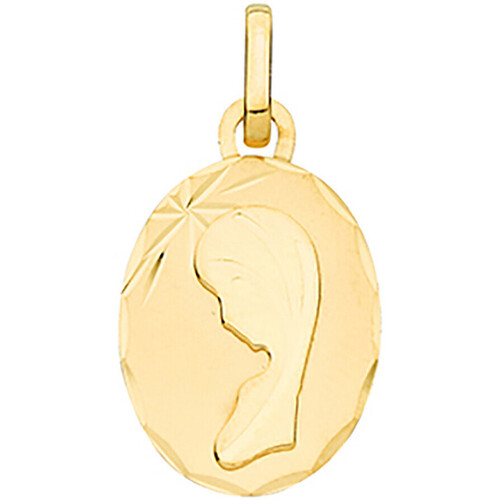 Montres & Bijoux Enfant Pendentifs Brillaxis Médaille ovale  vierge or jaune 9 carats Jaune