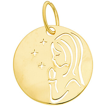 Pendentifs Brillaxis Médaille Vierge découpée étoiles 9 carats