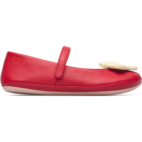 Chaussures Fille Camper Ballerines cuir TWINS rouge - Livraison Gratuite 