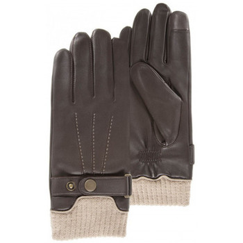 Accessoires textile Homme Gants Isotoner gants homme cuir marron compatibles écrans tactiles Marron