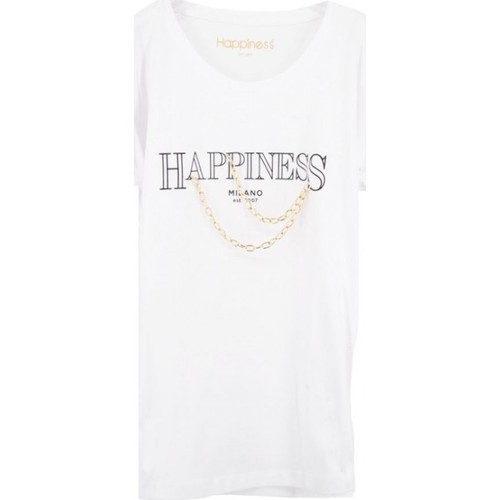 Vêtements Femme T-shirts & Polos Happiness Superbes chaines en te blanches  HAPSPLDALA Blanc