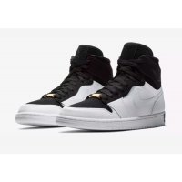 Chaussures Baskets montantes Nike Air Jordan 1 High Equality Black/Black/White-Metallic Gold