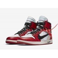 Chaussures Baskets montantes Nike Air Jordan 1 High x Off-White Chicago White/Black-Varsity Red