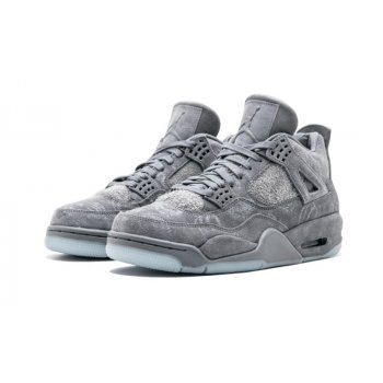 Chaussures Baskets montantes Nike Air Jordan 4 Kaws Grey Cool Grey/White