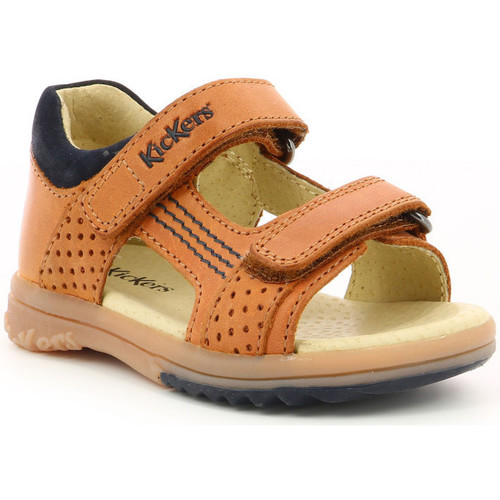 Chaussures Garçon Kickers Plazabi CAMEL - Chaussures Sandale Enfant 65 