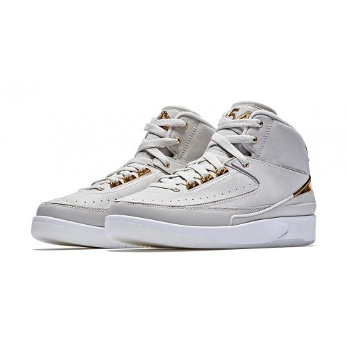 Nike Air Jordan 2 Quai 54 Light Bone/Metallic Gold-White - Livraison  Gratuite | Spartoo ! - Chaussures Basket montante 180,00 €