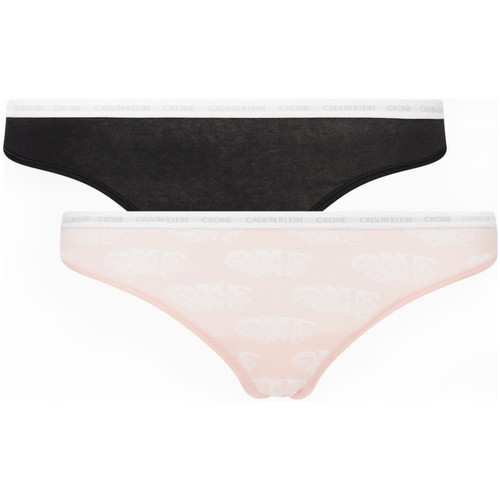 Sous-vêtements Femme Culottes & slips Calvin Klein Schals Pack x2 bikini Noir