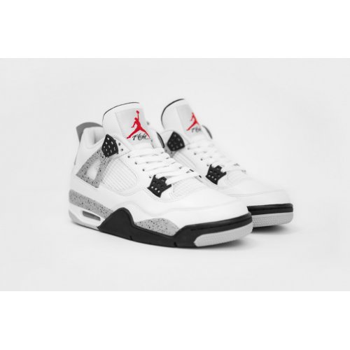 Nike Air Jordan 4 White Cement White/Fire Red-Tech Grey-Black - Livraison  Gratuite | Spartoo ! - Chaussures Baskets basses 190,00 €