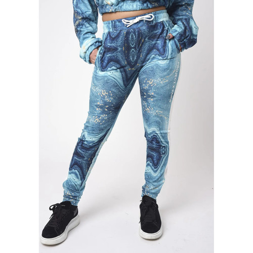 Pantalons de survêtement Project X Paris Jogging F214200 Bleu - Vêtements Joggings / Survêtements Femme 39 