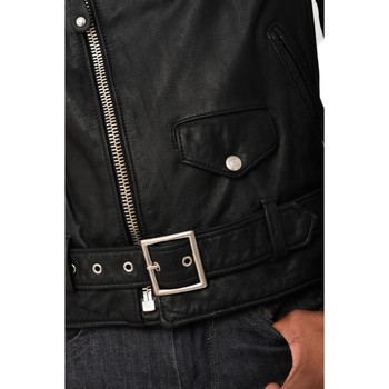 Vestes En Cuir & Synthétiques Schott 626VN BLACK Noir - Vêtements Vestes en cuir / synthétiques Homme 1 090 