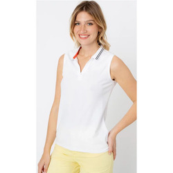 Vêtements Femme amiri cashmere and silk short sleeved polo shirt TBS ALINESAN Blanc