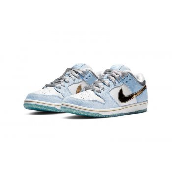 Chaussures Baskets basses Nike Sb Dunk Low x Sean Cliver White/Psychic Blue/Metallic Gold