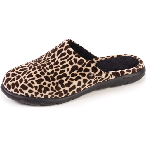 Chaussures Isotoner Chaussons mules velours ultra-doux Girafe - Chaussures Chaussons Femme 39 