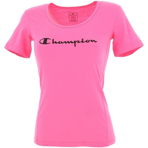 Vêtements Femme Polos manches courtes Champion Fitness tee rose w Rose