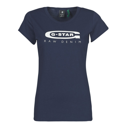 G-Star Raw GRAPHIC 20 SLIM Bleu - Vêtements T-shirts manches courtes Femme  18,84 €