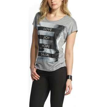 Vêtements Femme T-shirts & Polos Salsa T Shirt femme Maiorca gris 111969 Gris