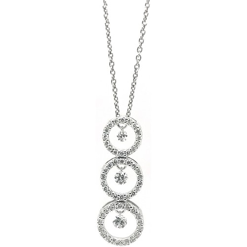 Montres & Bijoux Femme Colliers / Sautoirs Brillaxis Collier  diamants en or blanc 750/1000 Blanc