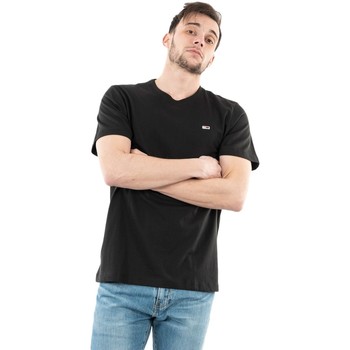 Vêtements Homme T-shirts stampa manches courtes Tommy Jeans classic jersey bds black noir