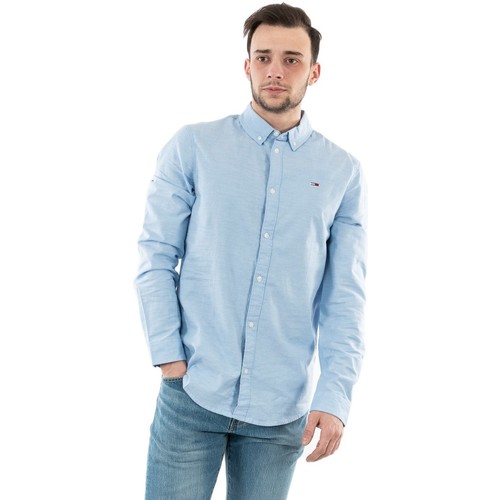 Vêtements Homme Chemises manches longues Tommy Jeans dm0dm09594 Bleu
