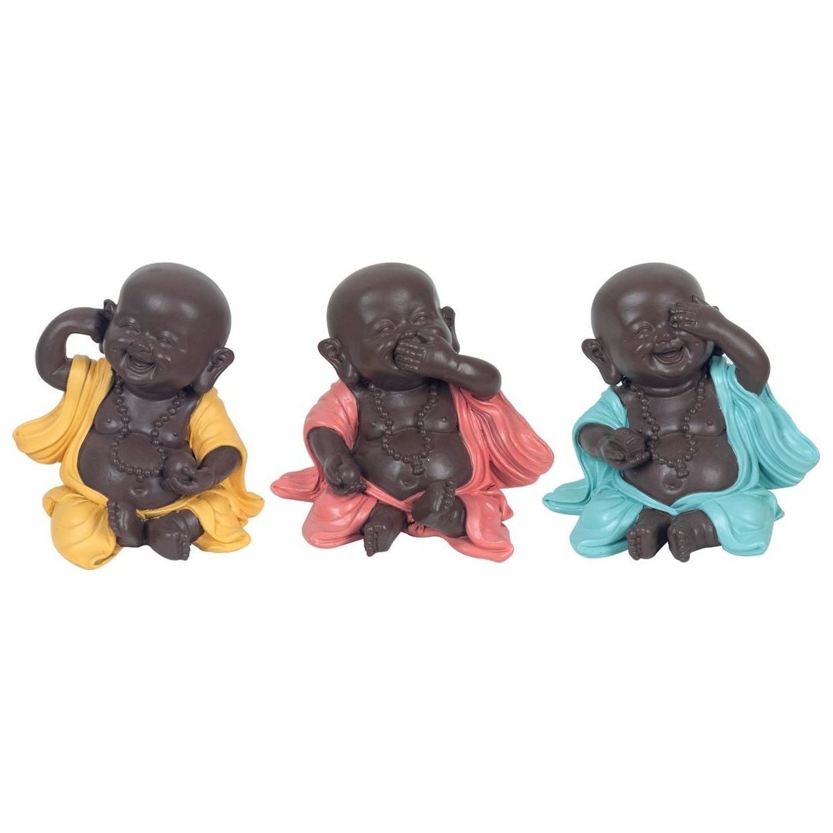 Maison & Déco Statuettes et figurines Signes Grimalt Bouddhas Set 3 Unités Multicolore