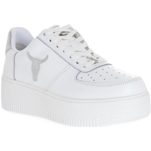 Windsor Smith RICH BRAVE WHITE SILVER PERLISHED Blanc - Chaussures Basket  Femme 141,00 €