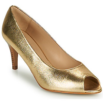 Vintage escarpins en cuir doré avec bride/années 90/Made in Italy/100% cuir/taille 38,5 US 7,5 Chaussures Chaussures femme Escarpins 