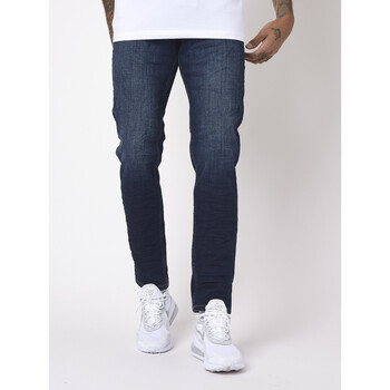 Vêtements Homme Jeans droit Alexander McQueen ruffle-detail T-shirt dress Jean TP21017 Bleu