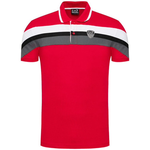 Vêtements Homme T-shirts & Polos Ea7 Emporio Slim-fit Armani Polo Rouge