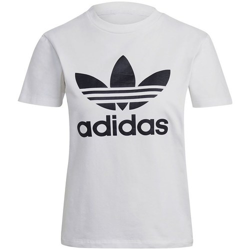 Vêtements Femme T-shirts manches courtes adidas Originals Trefoil Tee Blanc