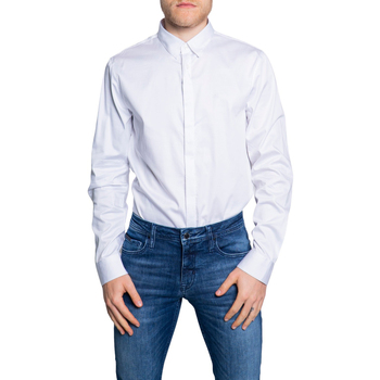 Vêtements Homme Chemises manches longues EAX 8NZCBD ZN10Z Blanc