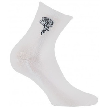 Accessoires Femme Chaussettes Kindy Socquettes rose placée MADE IN FRANCE Blanc