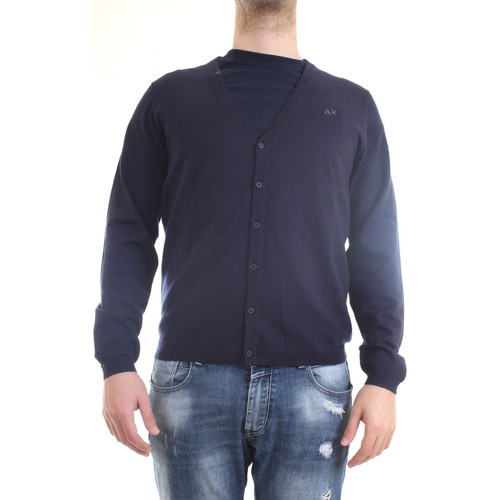 Vêtements Homme Petit : 1 à 2cm Sun68 K40103 Cardigan homme bleu Bleu