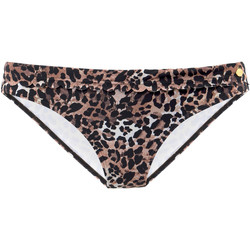 Vêtements Femme Maillots de bain séparables Lascana Bas maillot slip bain ceinturé Lexa Leopard