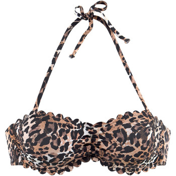 Vêtements Femme Maillots de bain séparables Lascana Haut maillot de bain bandeau armaturé Lexa Leopard